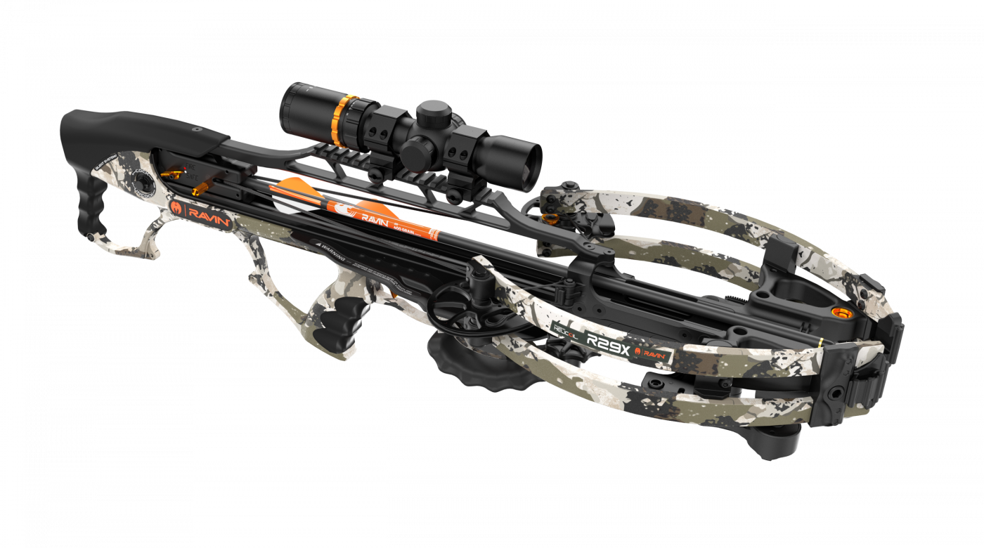 Ravin R29X, crossbow package, XK7 Camo, Ravin crossbow, high-performance crossbow, hunting crossbow, precision crossbow, durable crossbow, bowhunting gear, target shooting crossbow, R29X, powerful crossbow, stealth crossbow, crossbow accessories, all-in-one crossbow package, XK7 Camo, Ravin archery.